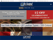 Tablet Screenshot of beseatedleatherfurniture.com